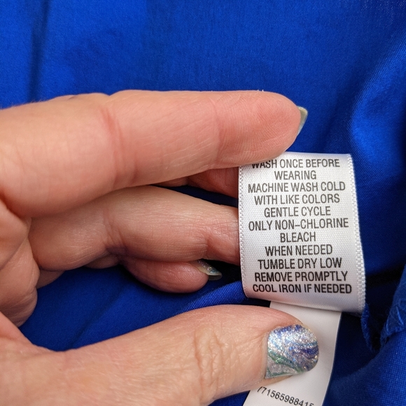 ☀️Apt 9 NWT pleated top Large blue - Picture 6 of 14